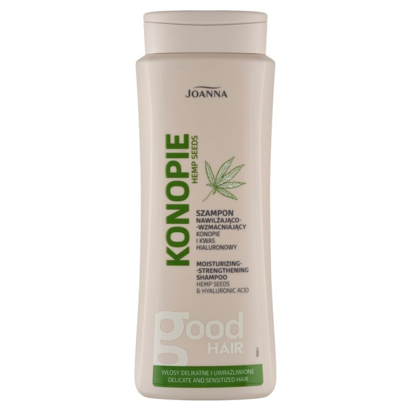 JOANNA Konopie Szampon nawilżająco-wzmacniający do włosów delikatnych i uwrażliwionych 400 ml