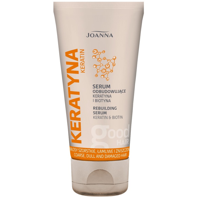 JOANNA Keratyna Serum odbudowujące do włosów szorstkich, matowych, łamliwych i zniszczonych 50 g