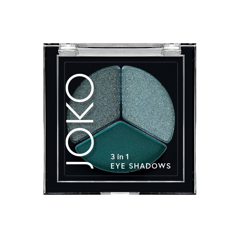 JOKO Cień do powiek 3in1 trio 02 Emerald Green