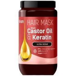 BIO NATURELL Maska do włosów z czarnym olejem rycynowym i keratyną 946 ml