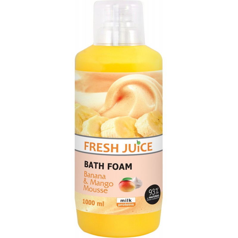 FRESH JUICE Płyn do kąpieli Bananowo-Mangowy mus 1000 ml