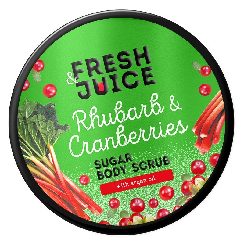 FRESH JUICE Cukrowy peeling do ciała Rabarbar i Żurawina 200 ml