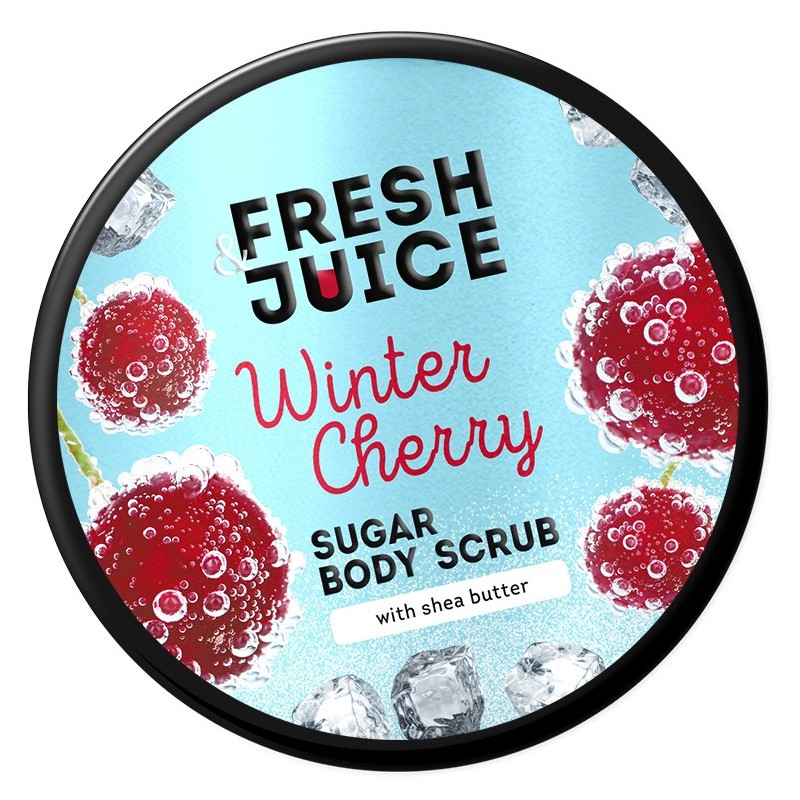 FRESH JUICE Cukrowy peeling do ciała Zimowa wiśnia 200 ml