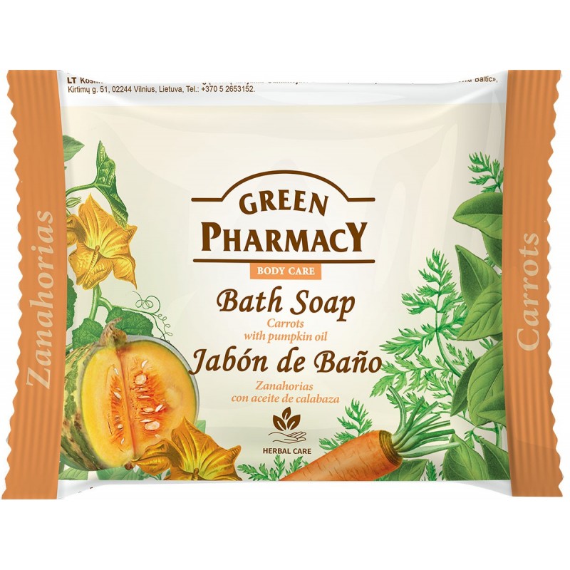 GREEN PHARMACY Mydło do rąk w kostce Marchewka + Olej z dyni 100 g