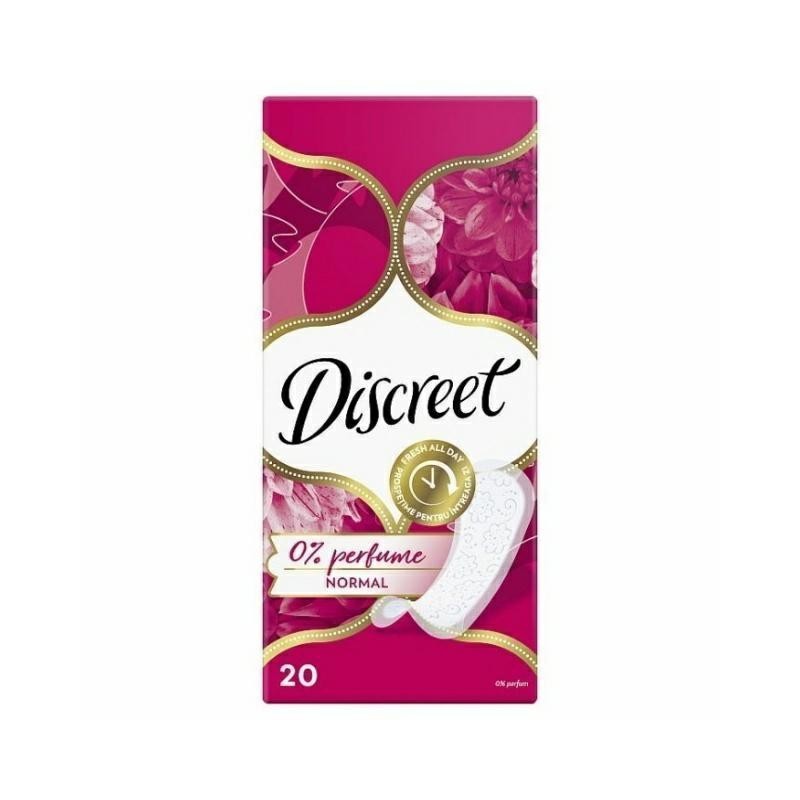 DISCREET  0% Perfume Wkładki higieniczne bezzapachowe - Normal 1op.-20 sztuk
