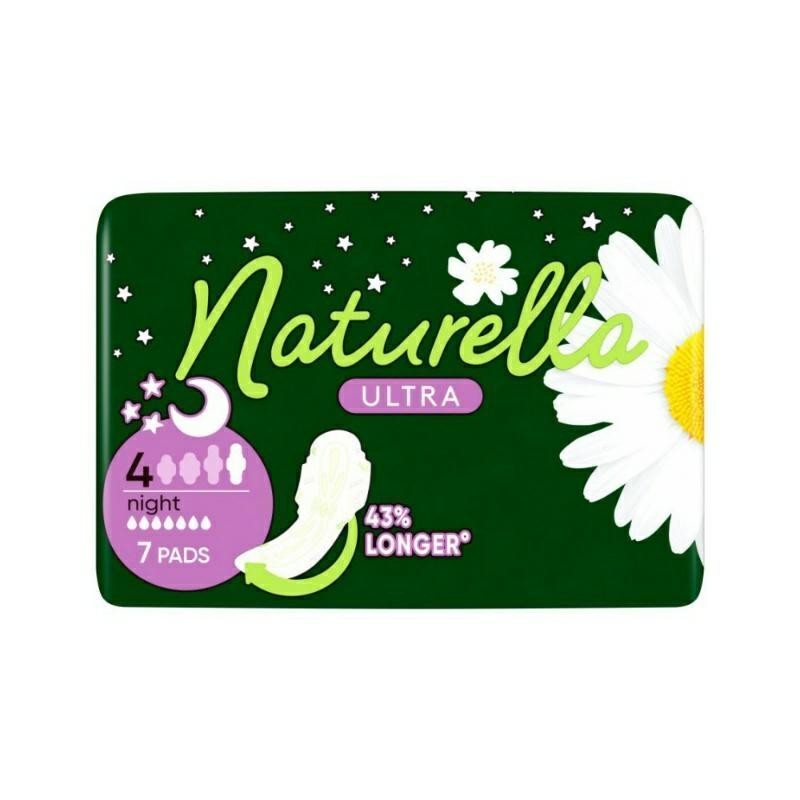 NATURELLA Ultra Podpaski Night Plus ze skrzydełkami 1 op.-7 sztuk