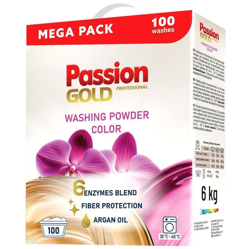 PASSION GOLD Proszek d/prania 6kg Kolor 100 prań&