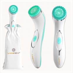 LUMINEO Professional Line Szczoteczka do twarzy Brush Pro turkusowa + Żel oczyszczajacy Lumineo do skóry wrażliwej 100 ml