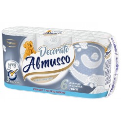 ALMUSSO Papier toal.  A`6 3-warst DECORATO szary/6
