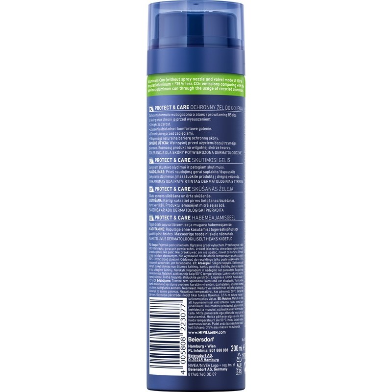 NIVEA Men Żel do golenia ochronny Protect & Care 200 ml