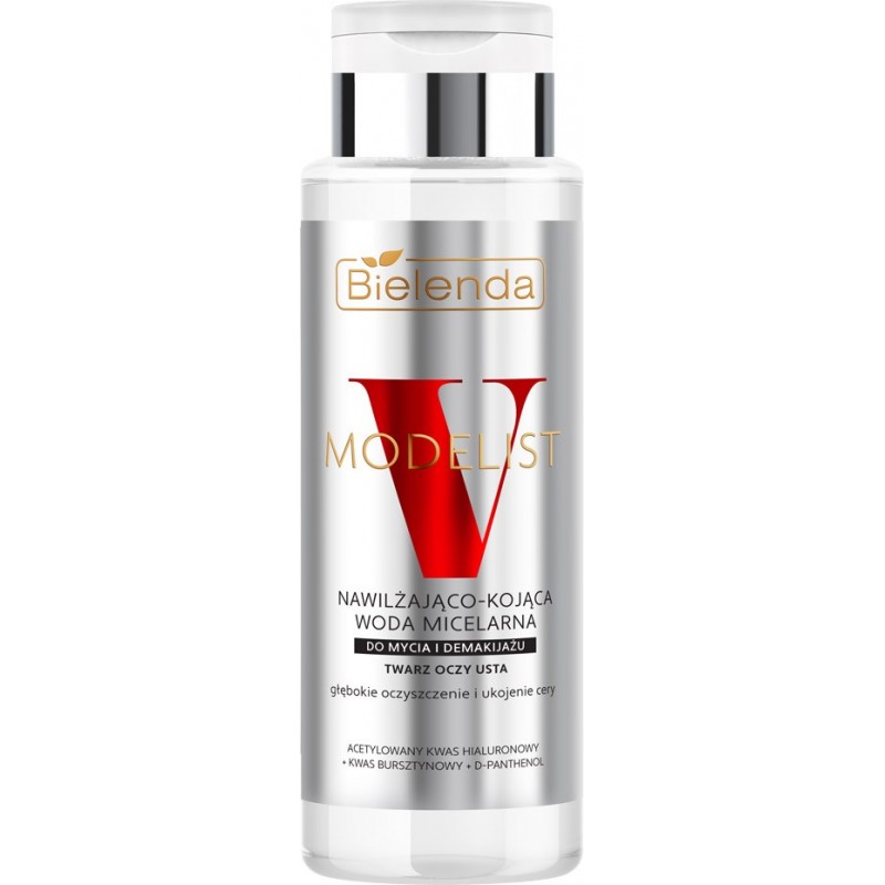 BIELENDA V-MODELIST Nawilżająco - kojąca woda micelarna do mycia i demakijażu twarzy, oczu i ust 400 ml