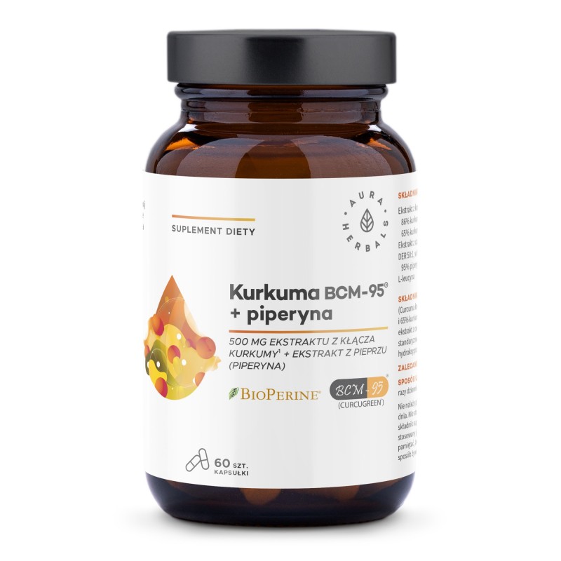 AURA Kurkuma 500mg BCM-95® + piperyna, kaps. 60szt