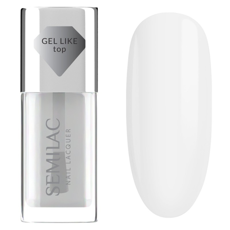 SEMILAC Nail Lacquer Klasyczny lakier do paznokci Top Gel Like 9 ml