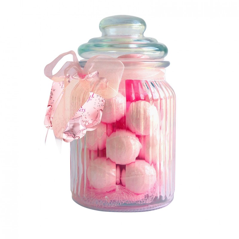 SPA MOMENTS Kule do kąpieli różowe - SŁÓJ 22x 20g