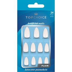 TOP CHOICE Sztuczne paznokcie Long Almond Plain 1 op. - 24 szt.