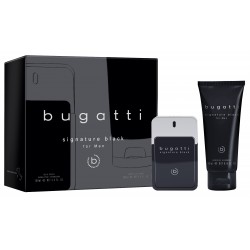 BUGATTI Zestaw prezentowy męski Signature Black (woda toaletowa 100ml + żel pod prysznic 200ml)