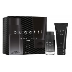 BUGATTI Zestaw prezentowy męski Dynamic Move Black (woda toaletowa 100ml + żel pod prysznic 200ml)