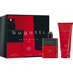 BUGATTI Zestaw prezentowy męski Performance Red (woda toaletowa 100 ml + żel pod prysznic 200 ml)