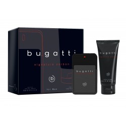 BUGATTI Zestaw prezentowy męski Signature Carbon (woda toaletowa 100ml + żel pod prysznic 200ml)