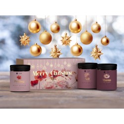 HISKIN Zestaw prezentowy Peeling do ciała + Sól do kąpieli + Masło do ciała Pink Flowers