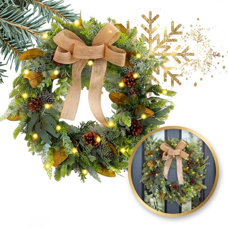 ECARLA ŚW Girlanda wieniec na drzwi 45cm WSN26