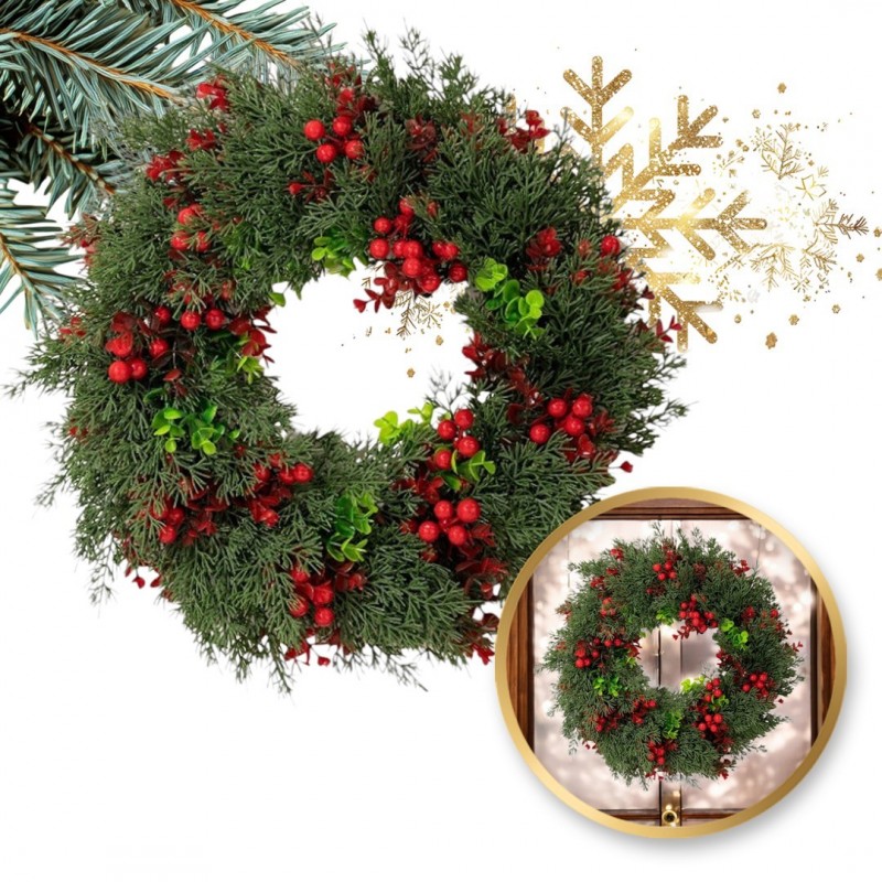 ECARLA ŚW Girlanda wieniec na drzwi 45cm WSN22