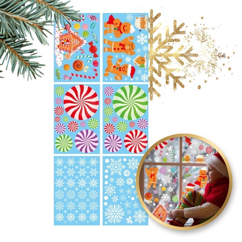 ECARLA ŚW Naklejki NKD14 na okno 6 ark.