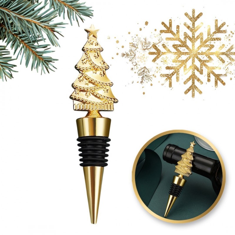 ECARLA ŚW Korek do wina AB06 Złota Choinka