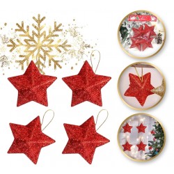 ECARLA ŚW Kompl.zawiesz.GWIAZDKI brok/czerw.BSN53