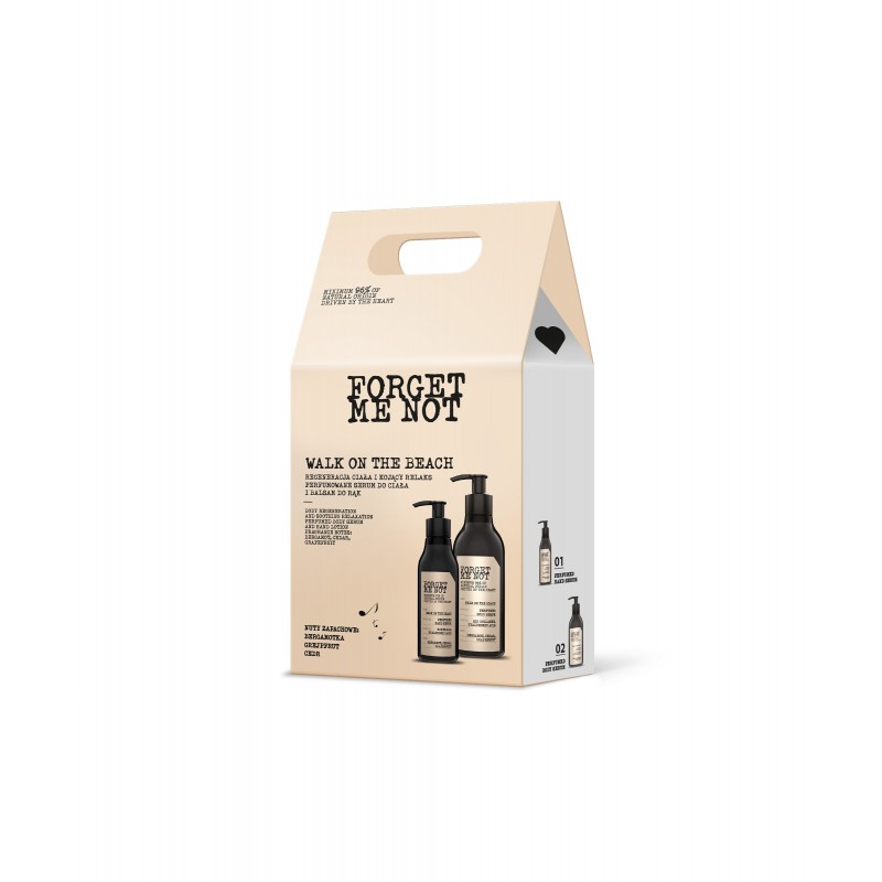 FORGET ME NOT Zestaw prezentowy Walk on the beach (Serum do ciała 400ml + Serum do rąk 300ml)