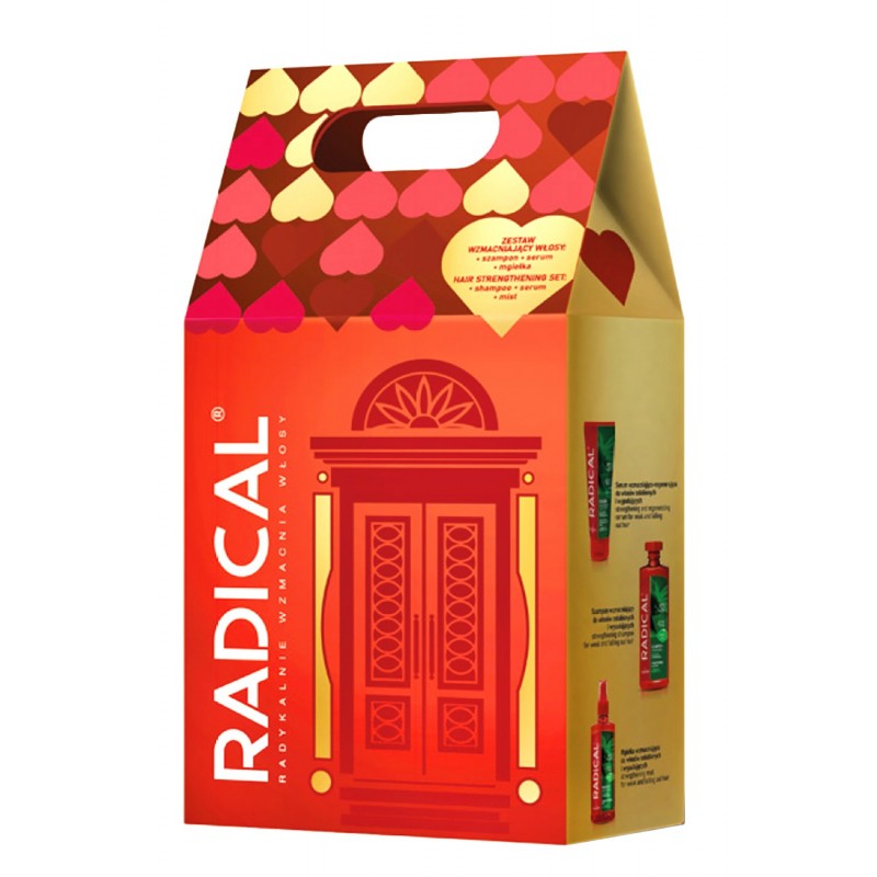 RADICAL Zestaw prezentowy Wzmacniający (Szampon 400ml + Serum do włosów 100ml + Mgiełka do włosów 200ml)