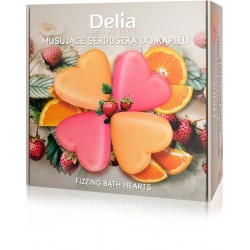 DELIA Kule do kąpieli SERDUSZKA MIX OWOCOWE 4x100g