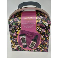 TESORI D`ORIENTE Zestaw prezentowy Imperial Orchid (woda toaletowa 100 ml + krem do ciała 75 ml + kosmetyczka aksamitna)