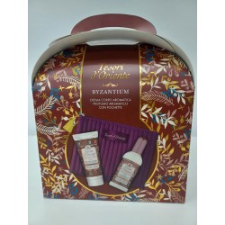 TESORI D`ORIENTE Zestaw prezentowy Byzantium (woda toaletowa 100 ml + krem do ciała 75 ml + kosmetyczka aksamitna)