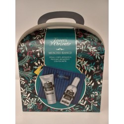TESORI D`ORIENTE Zestaw prezentowy White Musk (woda toaletowa 100 ml + krem do ciała 75 ml + kosmetyczka aksamitna)