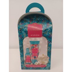 TESORI D`ORIENTE Zestaw prezentowy Ayurveda (woda toaletowa 100 ml + żel pod prysznic 75 ml + myjka do kąpieli)