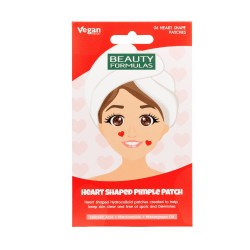 BEAUTY FORMULAS Hydrokoliodowe plastry na niedoskonałości skóry w kształcie serca 24 szt.