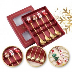 ECARLA Zestaw łyżeczek ze świątecznymi figurkami Złote LYZ4 1 op. - 4 szt.