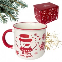 ECARLA Kubek ceramiczny świąteczny Boże Narodzenie 350ml + Pudełko na Prezent KB13