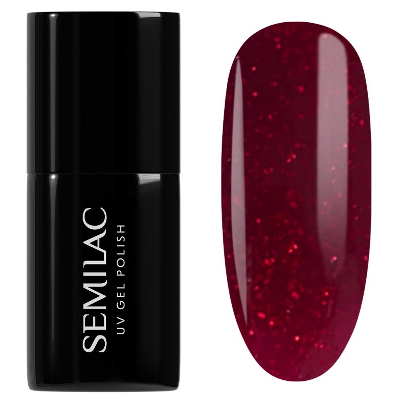 SEMILAC Winter Wonderland Lakier hybrydowy 954 Silky Rouge 7 ml