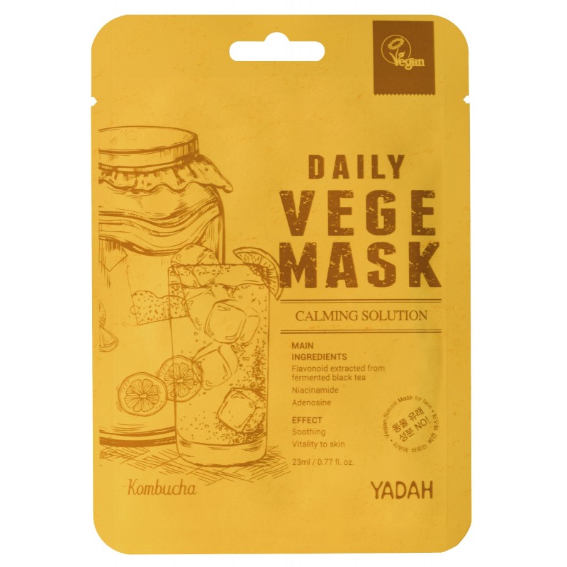 YADAH Daily Vege Maska w płachcie Kombucha 23 ml