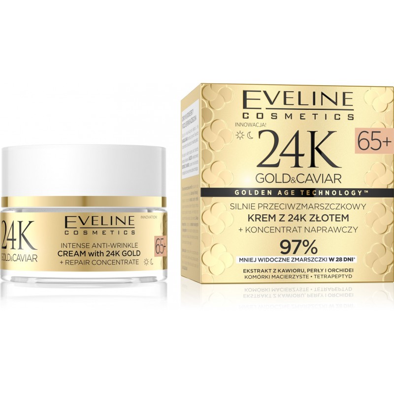 EVELINE 24K Gold&Caviar Krem 65+ dzień/noc 50ml