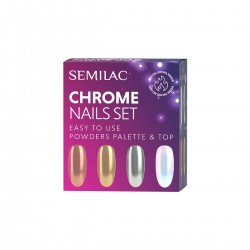 SEMILAC Zestaw prezentowy Chrome Nails Set