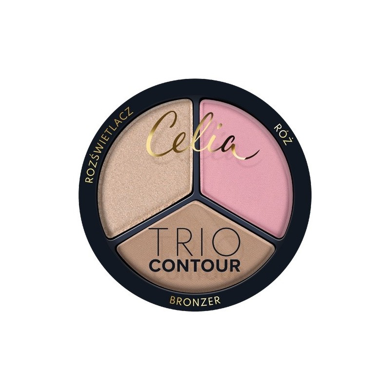 CELIA Trio Contour Zestaw do konturowania twarzy w pudrze 01