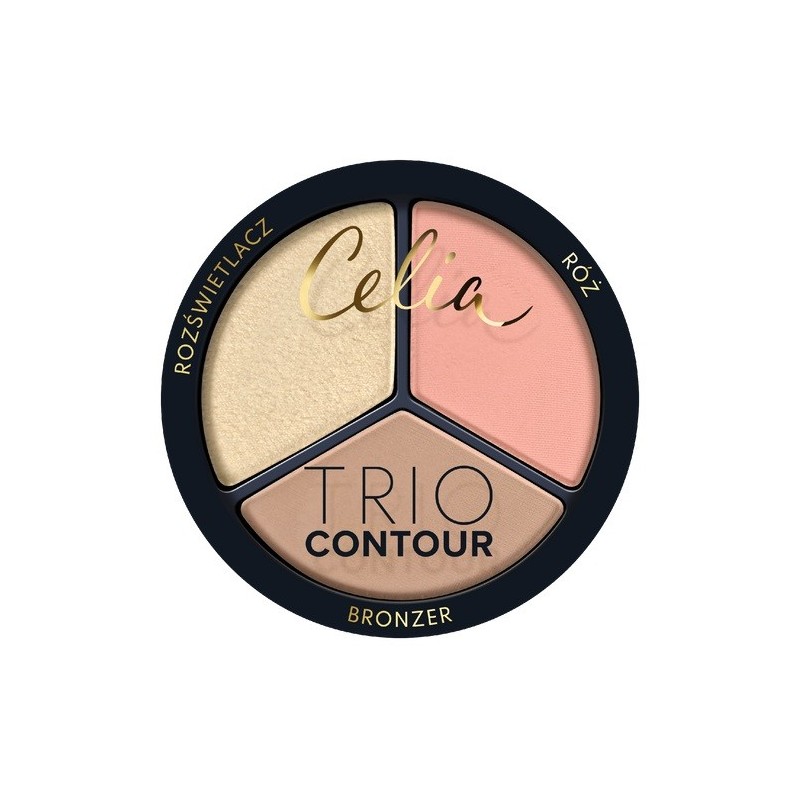 CELIA Trio Contour Zestaw do konturowania twarzy w pudrze 02