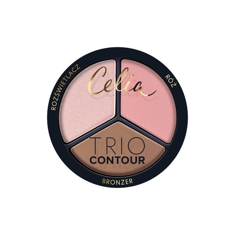 CELIA Trio Contour Zestaw do konturowania twarzy w pudrze 03