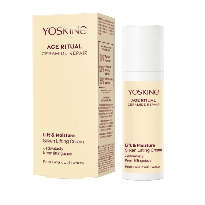 YOSKINE Age Ritual Jedwabisty krem liftingujący do twarzy Wygładza skórę 50 ml