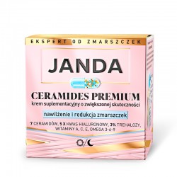 JANDA Ceramides Premium Krem suplementacyjny o zwiększonej skuteczności Nawilżenie i redukcja zmarszczek 50 ml
