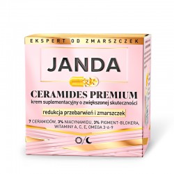 JANDA Ceramides Premium Krem suplementacyjny o zwiększonej skuteczności Redukcja przebarwień i zmarszczek 50 ml