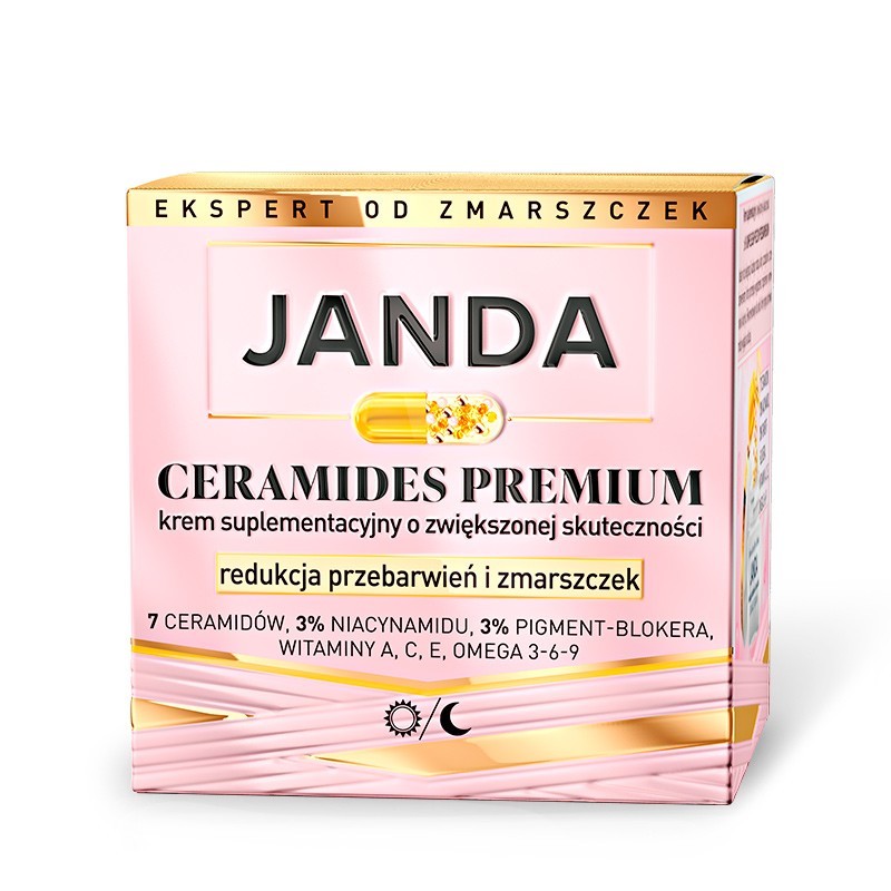 JANDA Ceramides Premium Krem suplementacyjny o zwiększonej skuteczności Redukcja przebarwień i zmarszczek 50 ml